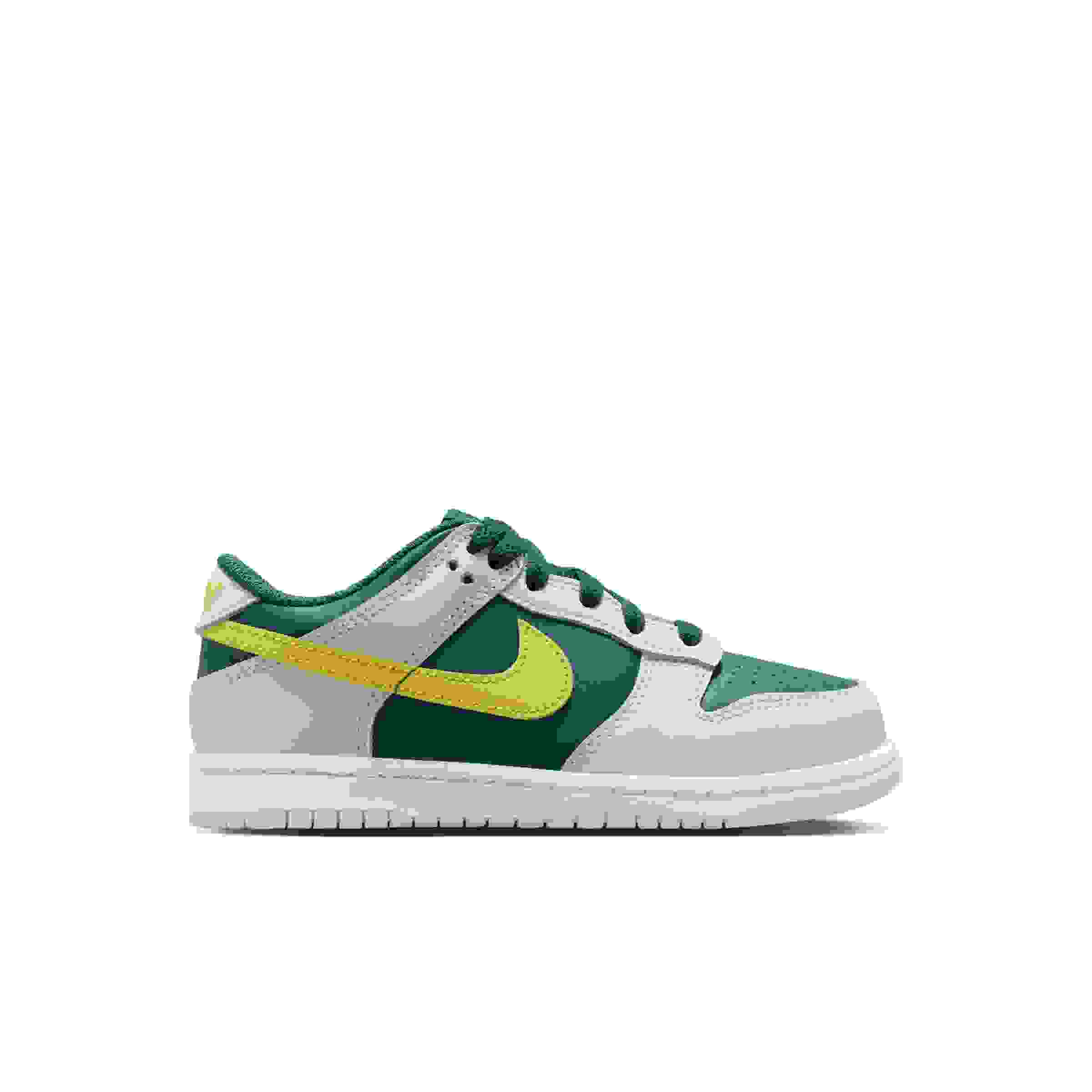 Nike Dunk Low Preschool Boys' "Dark Teal Green/Dark Teal Green/White/Sonic Yellow" Shoe